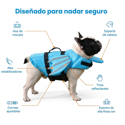Salvavidas para perros con asa de rescate